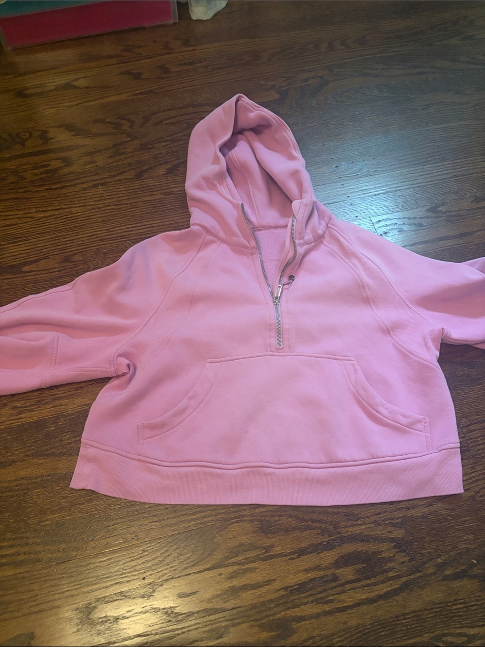lululemon athletica Pink Half-Zip Hooded Pullover